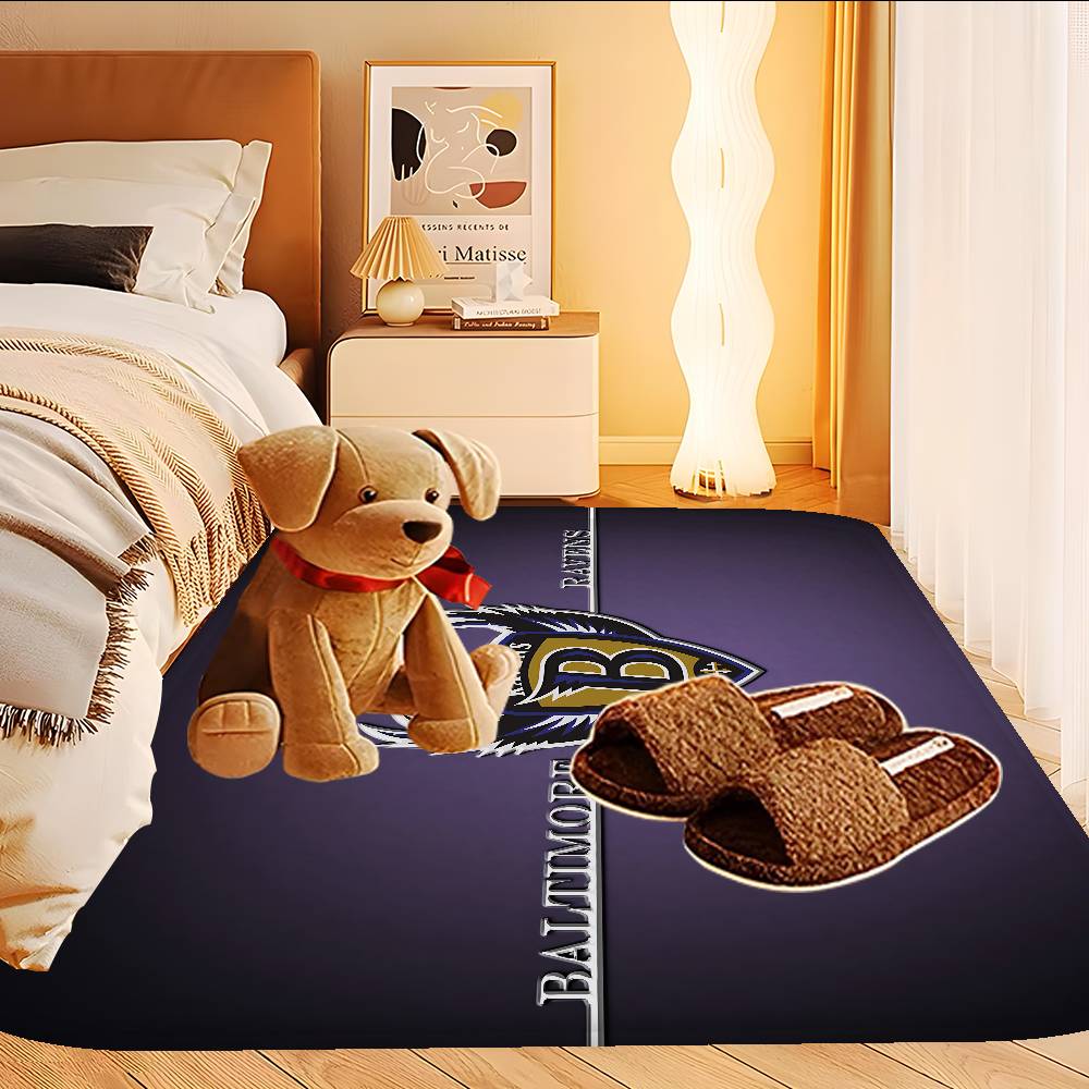 B-Baltimore Ravens Kitchen Mat Kids Room Bedroom Decoration Balcony Anti-Slip Doormat Living Room Alfombra