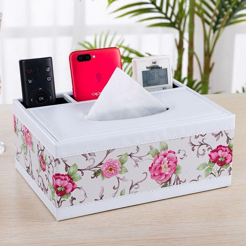 Multi-functional Tissue Box with Remote Control Storage for Living Room