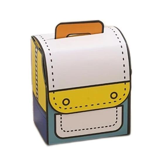 

10 шт., милая школьная сумка, коробка конфет, детский день, большая вместительная подарочная упаковка, коробка для детей, украшение для дня рождения, детского душа, вечеринки 8x5.5x9cm