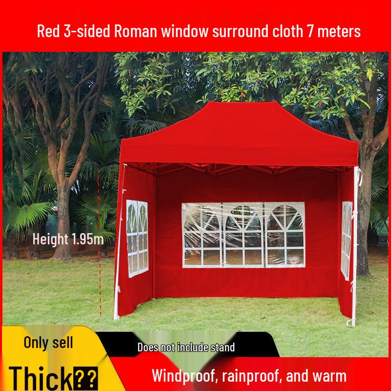 Transparent Tent Side Panel: Windproof & Waterproof Outdoor Canopy Enclosure with Thick Fabric and Durable Edging
