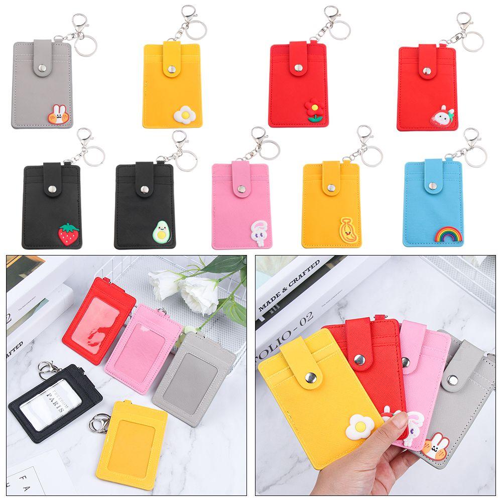 

Для мужчин женщин искусственная кожа тонкий милый мультфильм карты чехол визитница сумка держатель для карт с брелок