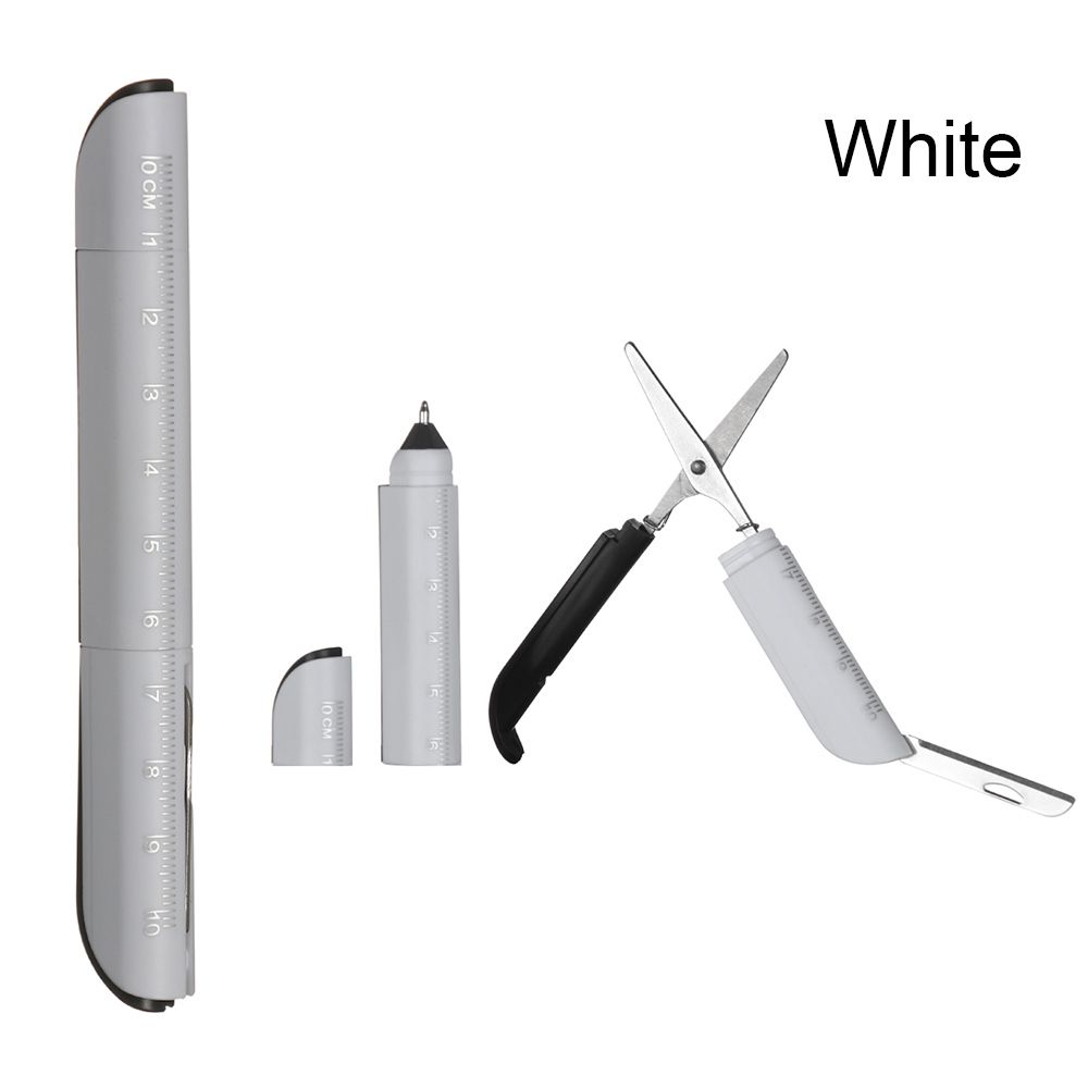Writing Tool Stationery Plastic Ballpoint Pen Multifunction Signature Ballpen Ruler