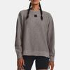 Under Armour Solid Color Crew Neck Pullover Long Sleeve Sweatshirt Women Sweatshirt Gray 1379773-294