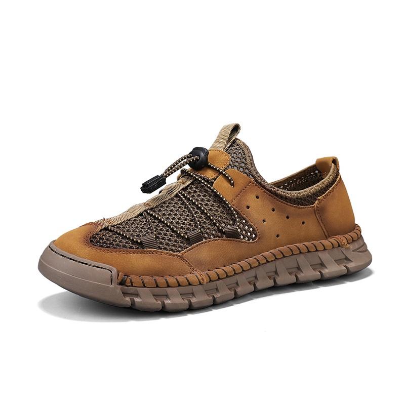 Fashion New Breathable Summer Mesh Shoes Outdoor Lace-up Sneakers Camping Shoe for Men Walking Multi-function Sports Footwear Trainers