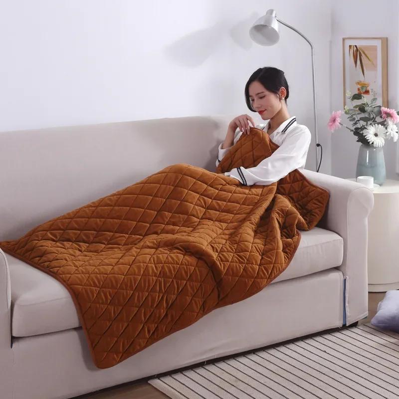Winter Warm Portable Electric Heating Blanket USB Heating Shawl Blanket Powered Warmer Bed Heating Mat for Home Office