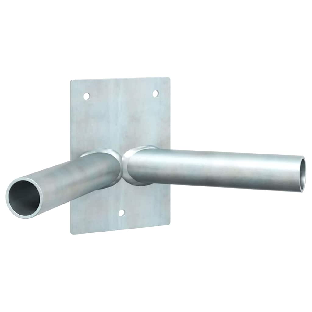Flagpole Holder Steel Silver 11.5 X 7.5 X 0.2 Cm