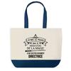 Tote Bag - PLANETEE - Director Ministry of Magic - Blue Background - Cotton 40x45 Cm - Made In France
