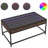 Stolik Kawowy Z Led Infinity, Brązowy Dąb, 90X50X41 Cm