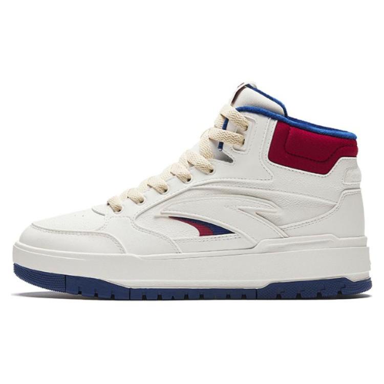 

Новые амортизаторы Anta износостойкие нескользящие высокие кеды для скейтборда мужские бело-красные 112348916-1 41