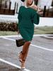 Vestido Adelgazante de Otoño e Invierno con Mangas de Murciélago Linterna