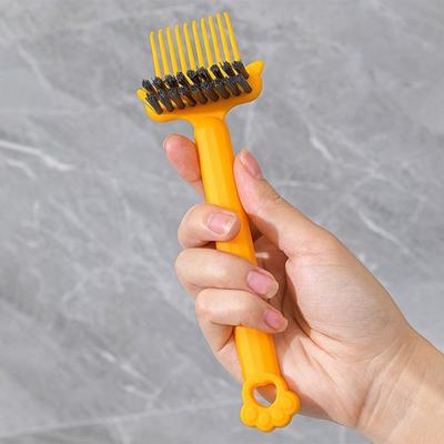 2-in-1-Kamm-Reinigungsbürste, Haarbürstenreiniger, Rechenkamm, eingebettetes Werkzeug, Mini-Haarschmutzentferner zum Entfernen von Haarstaub für den Einsatz im Heimsalon