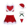 Roselike Velvet Christmas Lingerie Set - Heart Sweet Role Play Costume