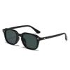 Classic Narrow Square Gradient Sunglasses with Rivet Details - Anti-UV for Men