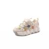 Kids Princess Shoes Thick Soft Sole Trendy Girls Sports Shoes Sweet Embroided 2024 New Fashion Children Sneakers with Flowers