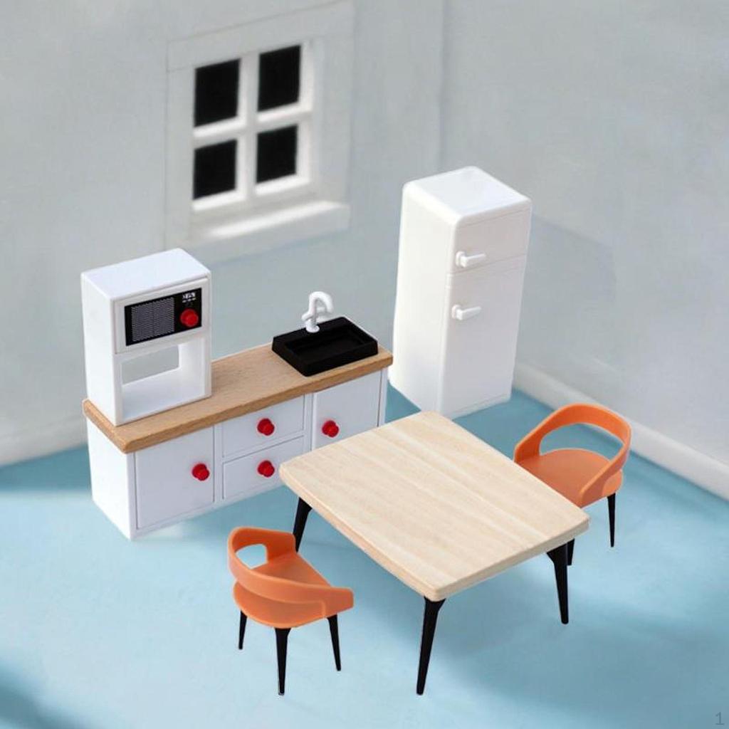 Dollhouse Furniture Set Decor Hobby Crafts Life Scene Props Miniature Toys