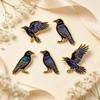 1Pcs Collar Lapel Pins Metal Badges Jewelry Punk Enamel Pin Cartoon Crow Brooch For Coat Halloween Brooches Party Gift