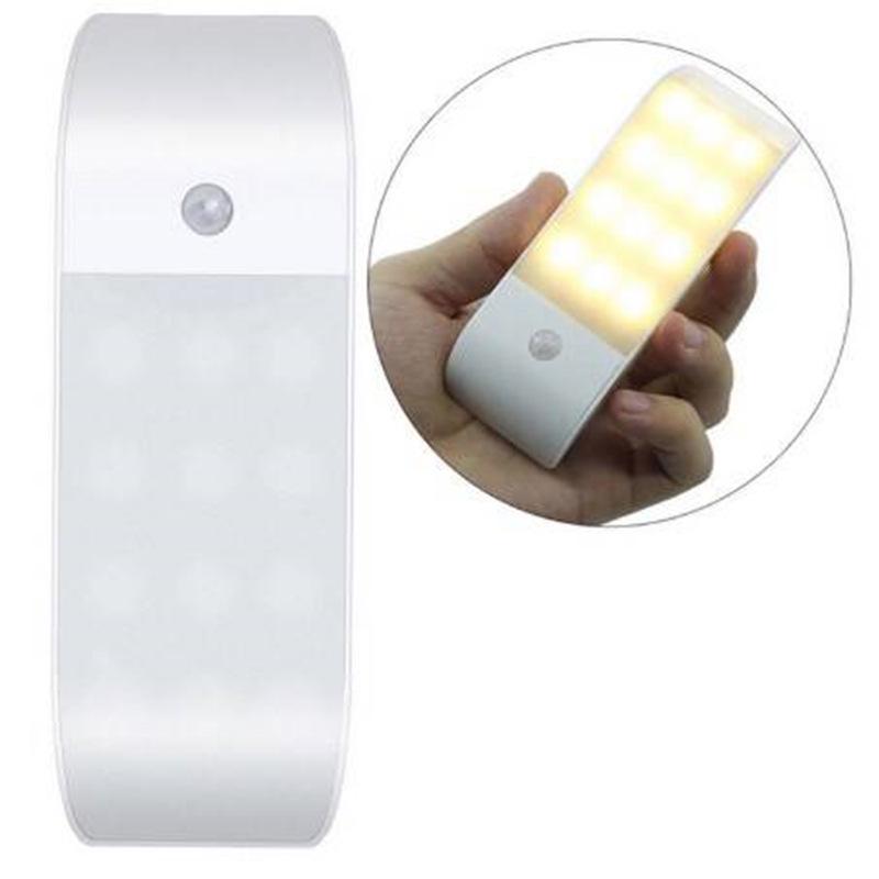 USB Rechargeable LED Motion Sensor Cabinet Light for Bedroom, Corridor, or Wardrobe