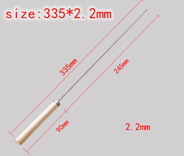 BBQ Stainless Steel Flat Rotissery Skewer Parrot Fruit Bamboo Teppo Bbq Kabobs Skewers Flat Sticks Shish Kebab Skewers Steel