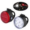 USB Rechargeable LED Mountain Bike Headlight Taillight Fog Light Set-Super Bright ABS IPx4 Waterproof 400LM 4 Modes Night Riding