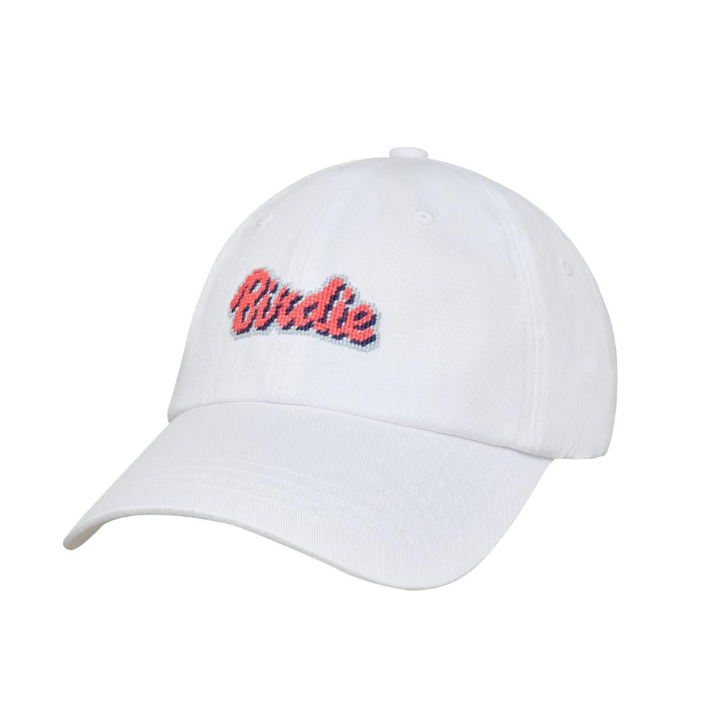 LOLONG Birdie Needlepoint Hat (White)