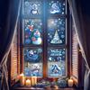 New Christmas 3D Three-dimensional Ice and Snow Windows New Cute Little Bear Snow Bear Wallpaper Christmas Glass Window Stickers