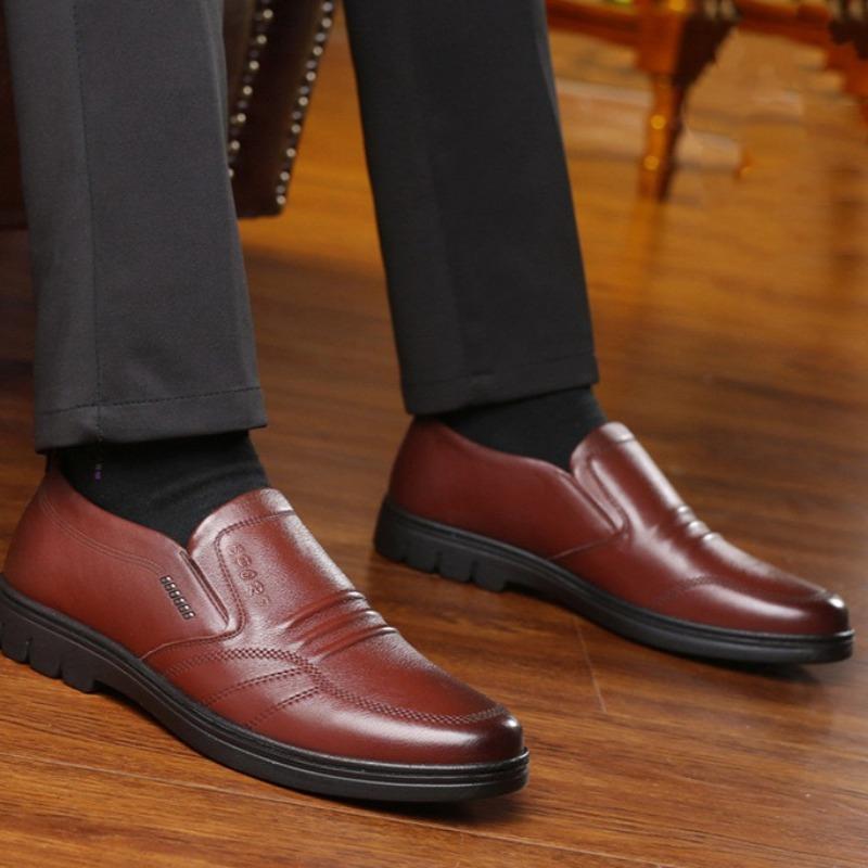 Men's Loafers Classic Business Dress Shoes 2025 New Casual Leather Shoes Slip-on Driving Shoes Men's Soft Leather Shoe Moccasins
