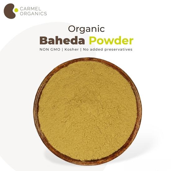 CARMEL ORGANICS Baheda Fruit Powder (340 Grams) (Pack of 1)| Jaivik Bharat Certified| Tanni/Taani/Tadimma | Non GMO | No Added Preservative