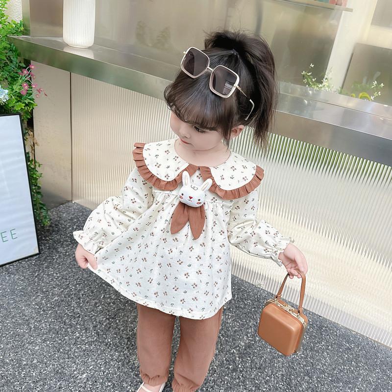 Dziewczęce T-shirty Dla Małych i Średnich Dzieci Casualowe T-shirty z Okrągłym Dekoltem i Długim Rękawem do Noszenia pod Spód Dla Dziecięcych Topów