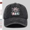 Pc DOG MOM Paw Print Baseball Cap for Women  Men  Adjustable Trucker Hat with Buckle Closure Lightweight Suitable for Outd