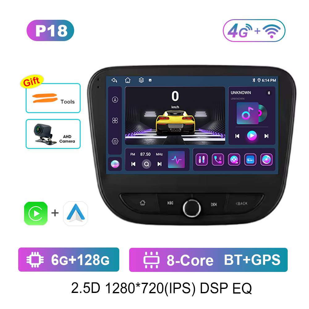 Carplay DSP Stereo Android Intelligent System for Chevrolet Malibu 9 2015 - 2022 Navi GPS Car Video Multimedia Player WiFi+4G