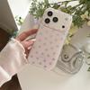 Cute Mini Floral Glitter Clear Phone Case For iPhone 15 16 17 Pro Max Aesthetic Korean INS Style Soft TPU Shockproof Protective