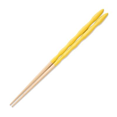Made of Natural Kumokumo Made In Dishwasher-safe Chopsticks, Wood, Unisex, 23cm, (cloud Design), Yellow, Japan, G-64686