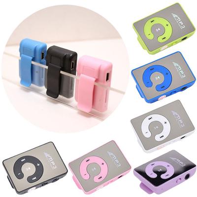Mini MP3 Player TF Supported Camping Hiking Portable Plastic Music Playing Device Card Reader Built-in Battery Blue