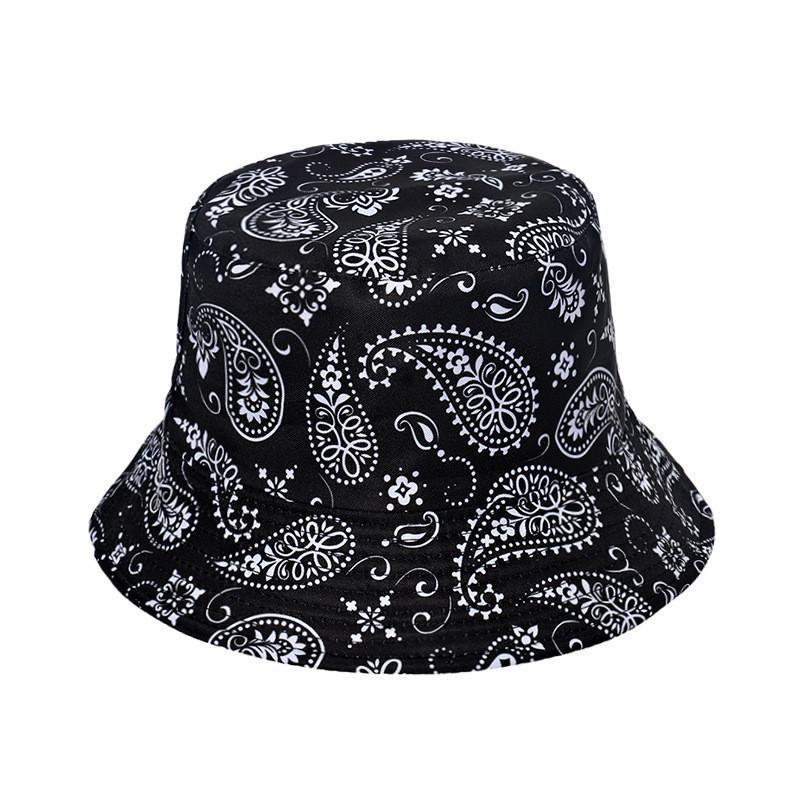 Unisex Flower Smiley Face Print Fisherman Cap Sun Hat New Summer Style