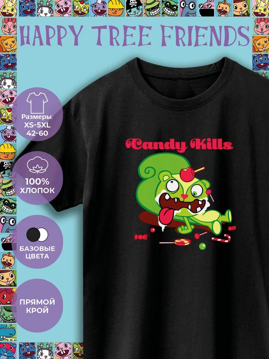 Happy Tree Friends Printed T-shirt - Candy kills S