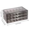 72 Grids Nail Organizer Box Transparent Necklace Bracelet Rack  for Earrings Rings