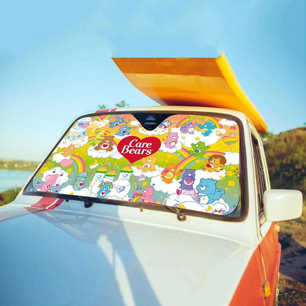 Cartoon Car Sunshade: Windshield Sun Protection & Heat Insulation