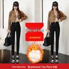 Women's Plus Velvet Thick Black Leggings: Elastic, Skinny, Pencil Pants for Spring, Autumn, Winter.