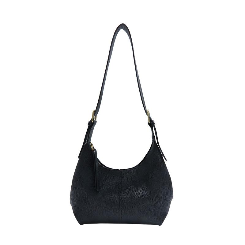 Simple retro shoulder bag women's new fashionable texture underarm bag casual commuter dumpling bag