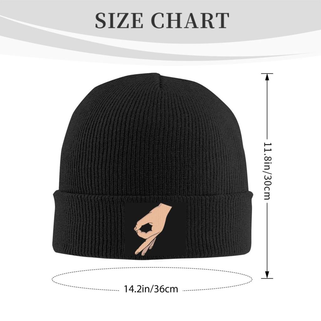 Circle Game Hand Gotcha Meme Made You Look Warm Knitted Cap Winter Knit Bonnet Hat Skullies Beanies Hip Hop Caps for Unisex