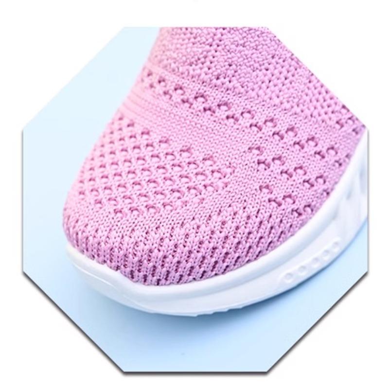 Boys' Shoes Flying Woven Single Mesh Breathable Sports Shoes New Spring and Autumn Mesh Slip-on Children's Tide Mesh Shoes