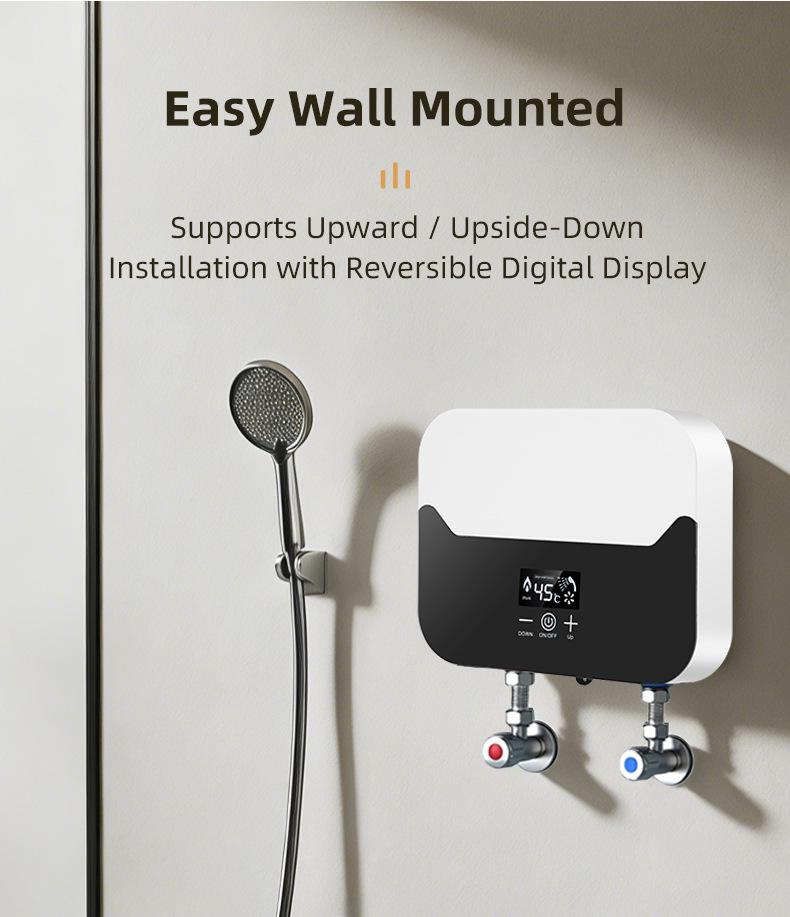 Smart 5500W 220V Instant Electric Water Heater for Under-Counter Kitchen Use