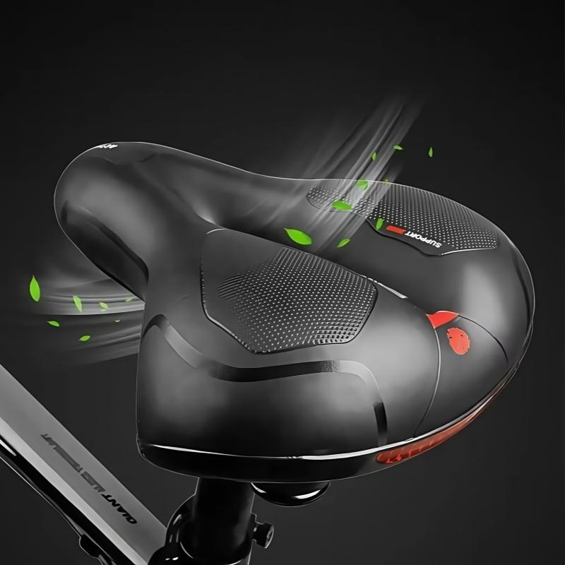 Mountain Bike Saddle with Taillight Big - Butt Soft Bicycle Saddle Bike Seat Accessories Ultra - Soft Saddle