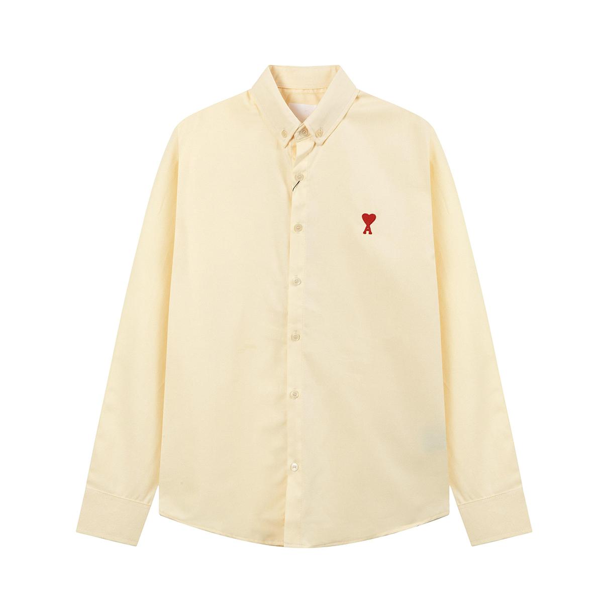 Unisex Heart Logo Embroidered Oxford Shirt S
