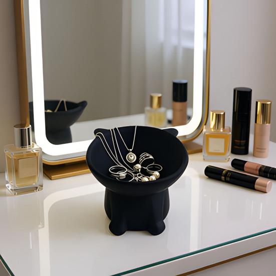 Cute Cat-Shaped Jewelry Tray 3D Printed Trinket Dish