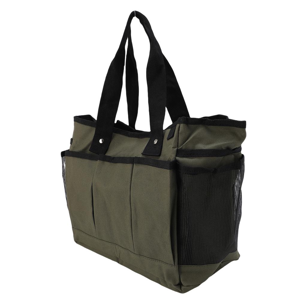Garden Tool Bag Multi Purpose Double Layer 600D Oxford Gardening Bag for Planting Transplanting Pruning Tools