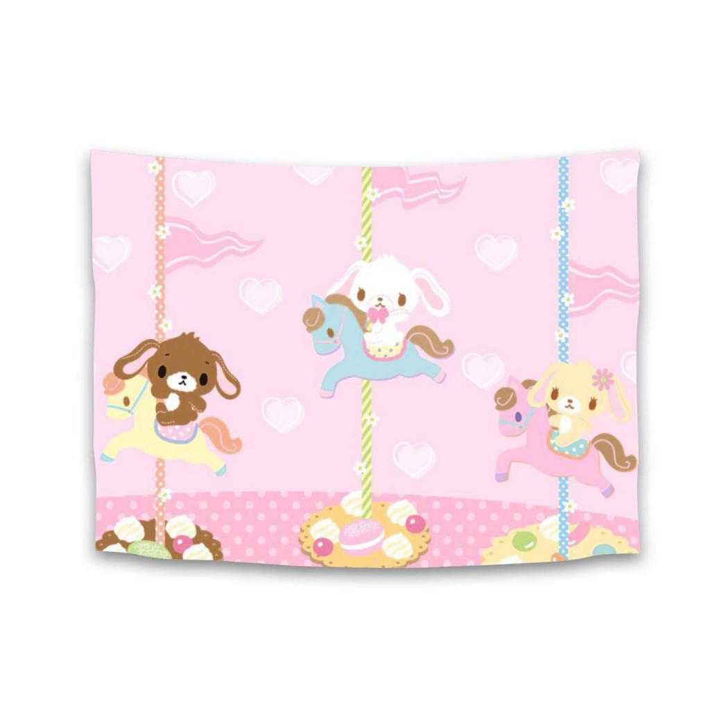 Cartoon Carousel Cute Tapestry