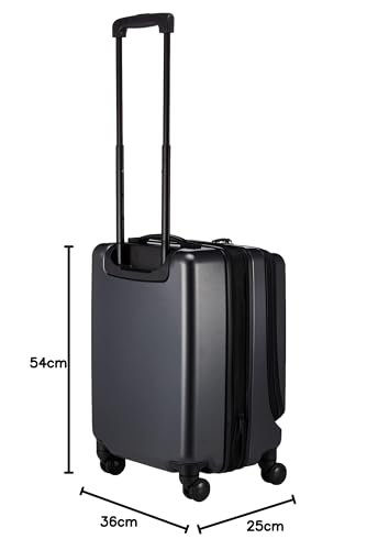 [ace. TOKYO] Cornerstone 2-Z Suitcase No. 06863, 38L (Expanded), 3.2kg, 2-3 Nights, Expandable, 54cm, Gunmetallic, One Size