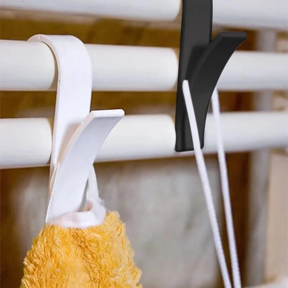 1PCS Bathroom Hanger Clips Heated Towel Radiator Rail Hook Holder Multi-Purpose Drying Rack Hook Towel Clothes Storage Racks