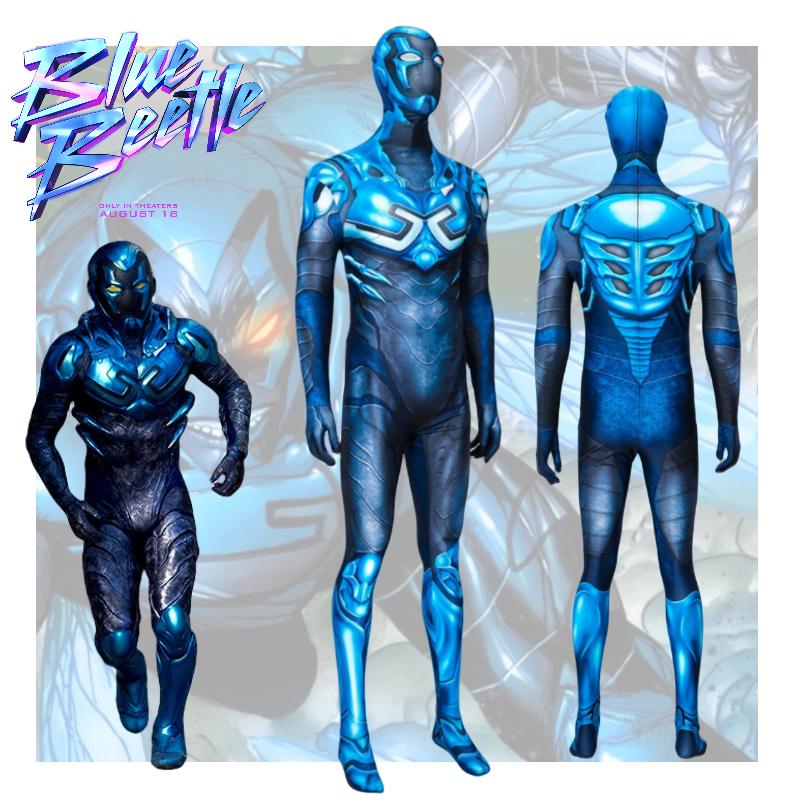 Cosplay Beetle Blue Jumpsuit Adult Kids Costume Anime Party Halloween Outfit